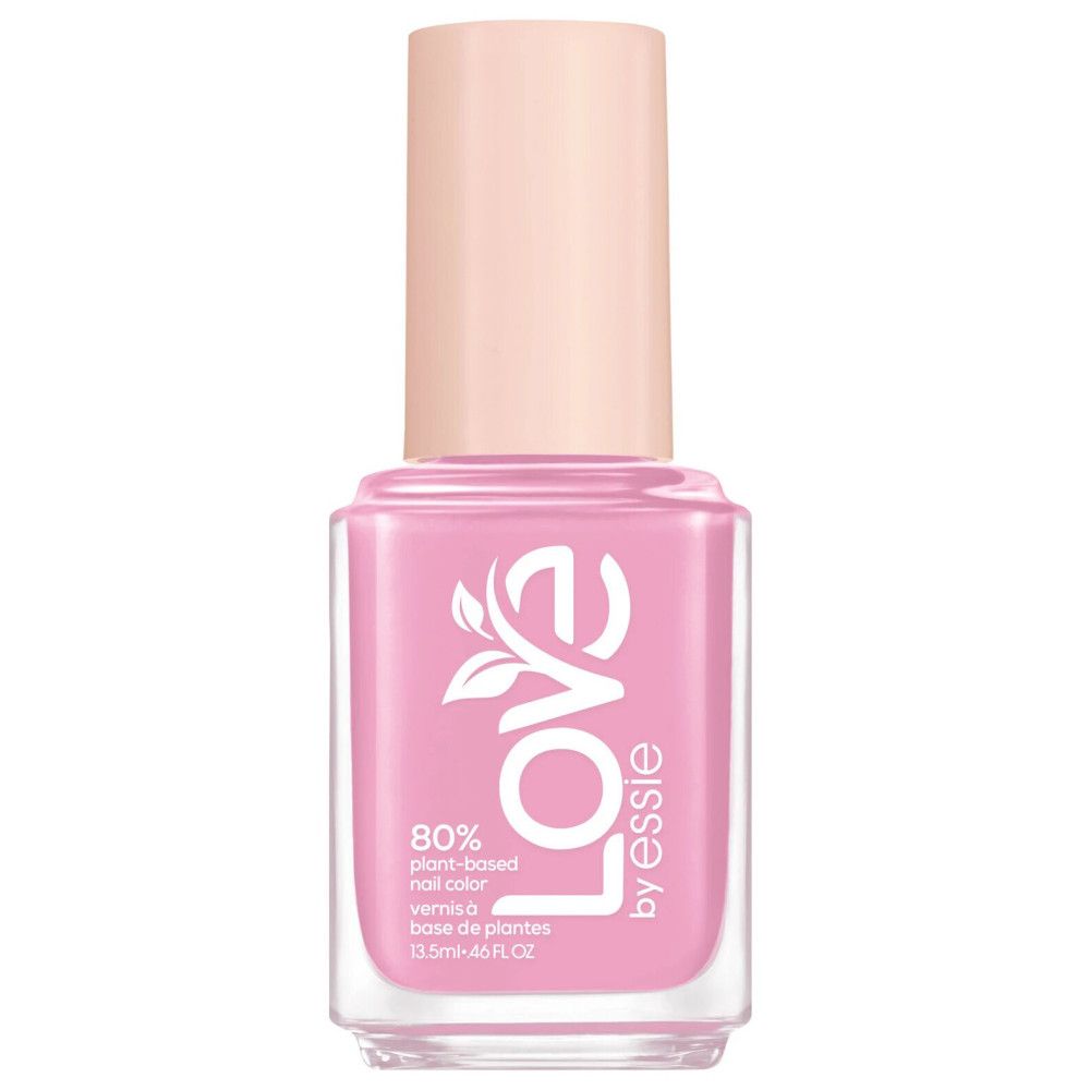 Nagellackflasche. Rosa Farbe. Aufschrift 'Love by Essie'.