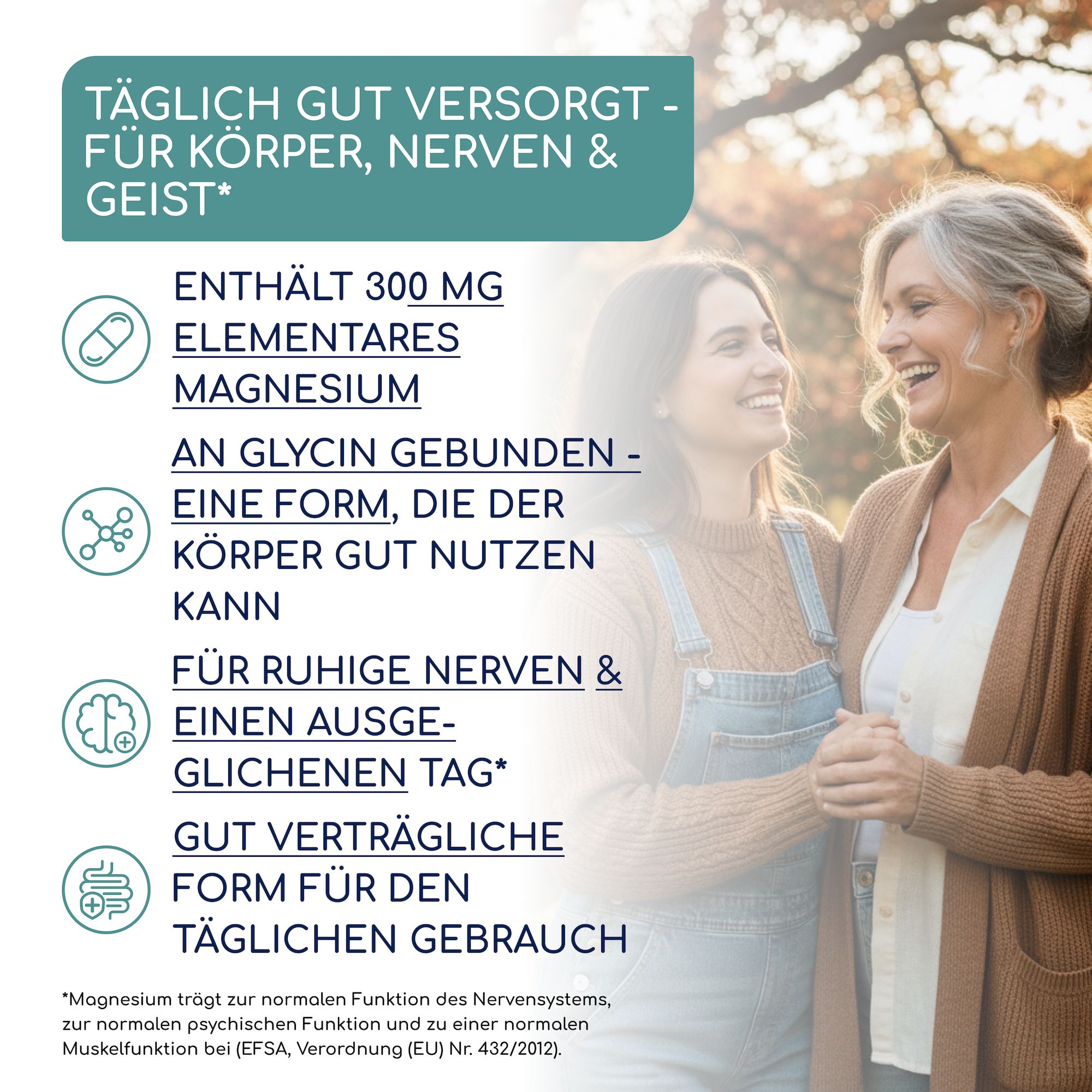 RAIBU Magnesiumbisglycinat (Magnesium Glycinat) 300 mg pro Tag– hoch bioverfügbar & chelatiert