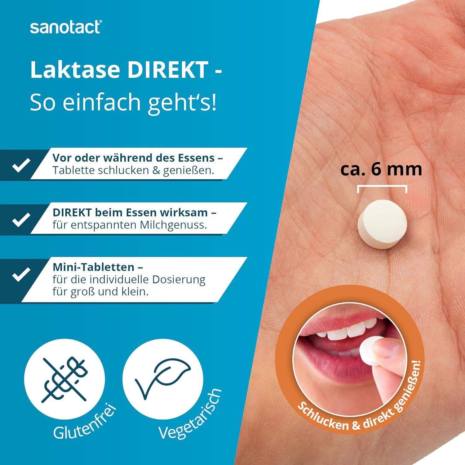 sanotact Laktase 7.000 DIREKT Tabletten