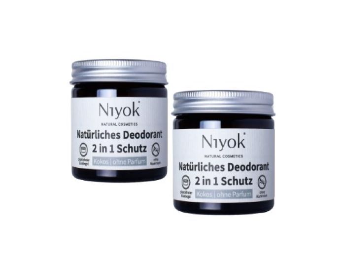 Niyok 2-in-1 Deocreme Deodorant Naturkosmetik Vegan DUO