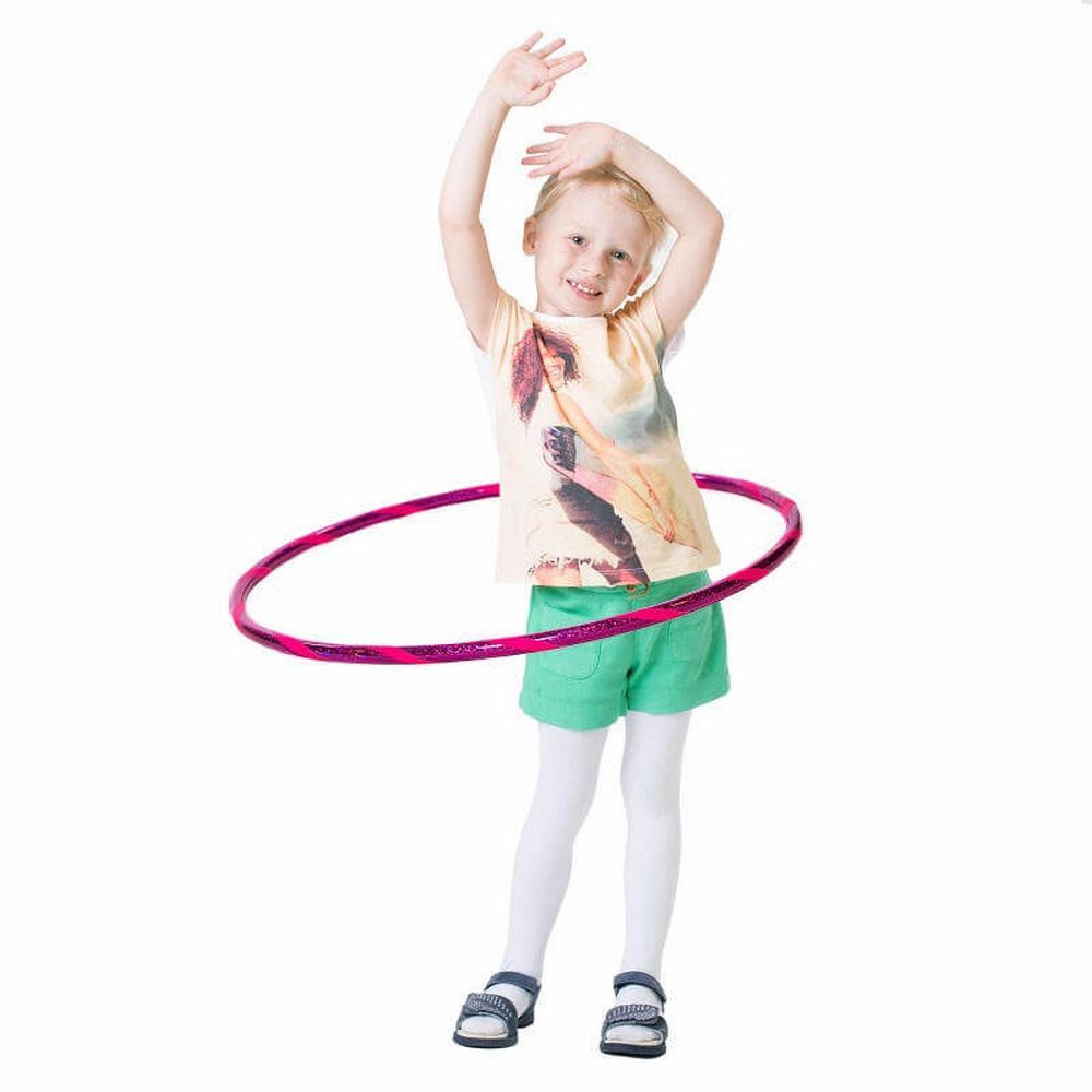 Hoopomania Glamour Kinder-Hula-Hoop | Ø 80 cm | Pink-Pink