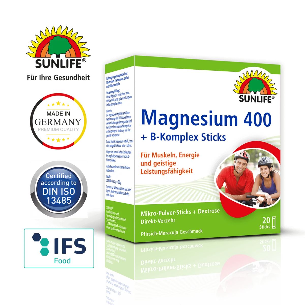 Sunlife Magnesium 400 B-Komplex Sticks