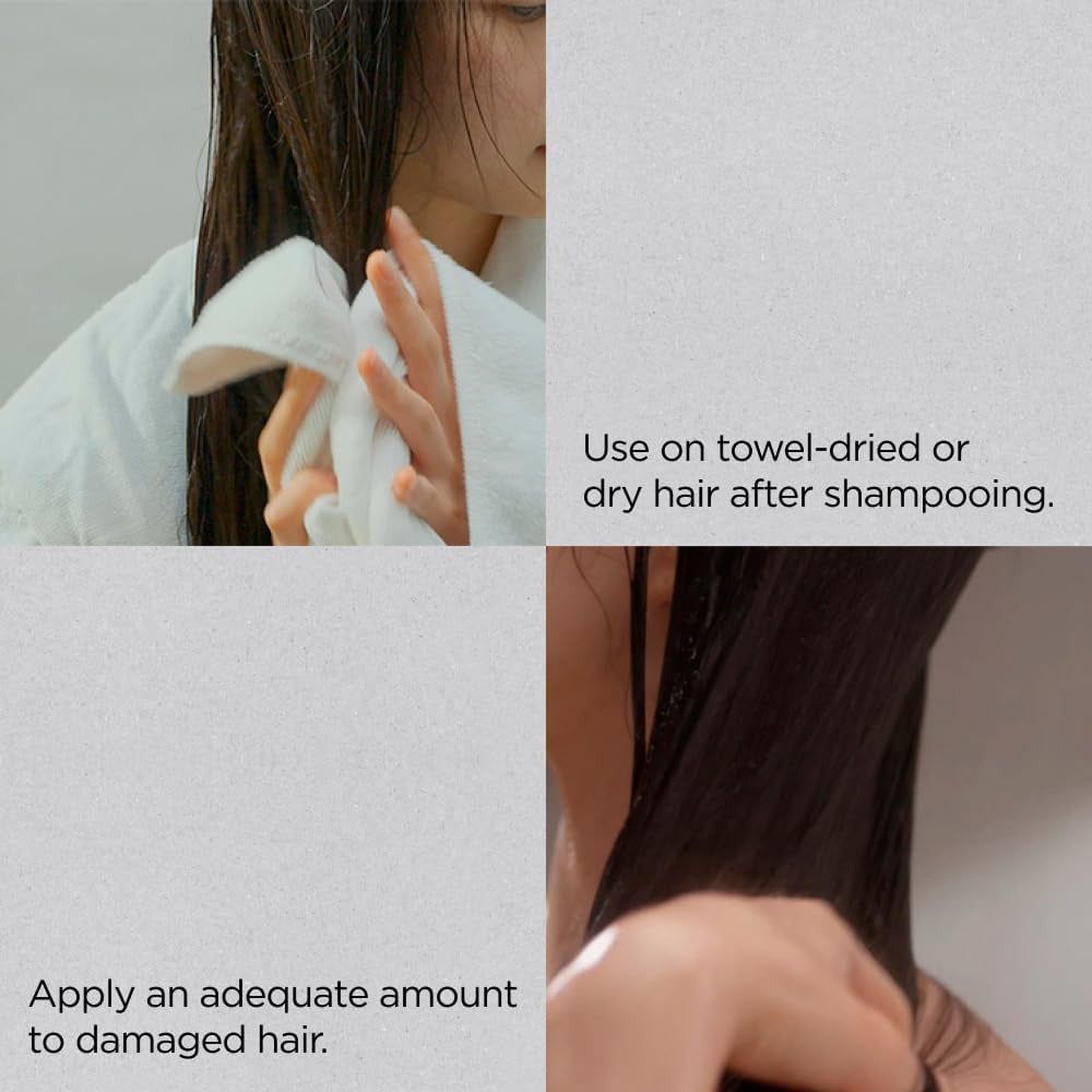 Anwendungshinweise für AYUNCHE Enrich Bonding Care Oil: Handtuchtrockenes Haar und Auftragen.