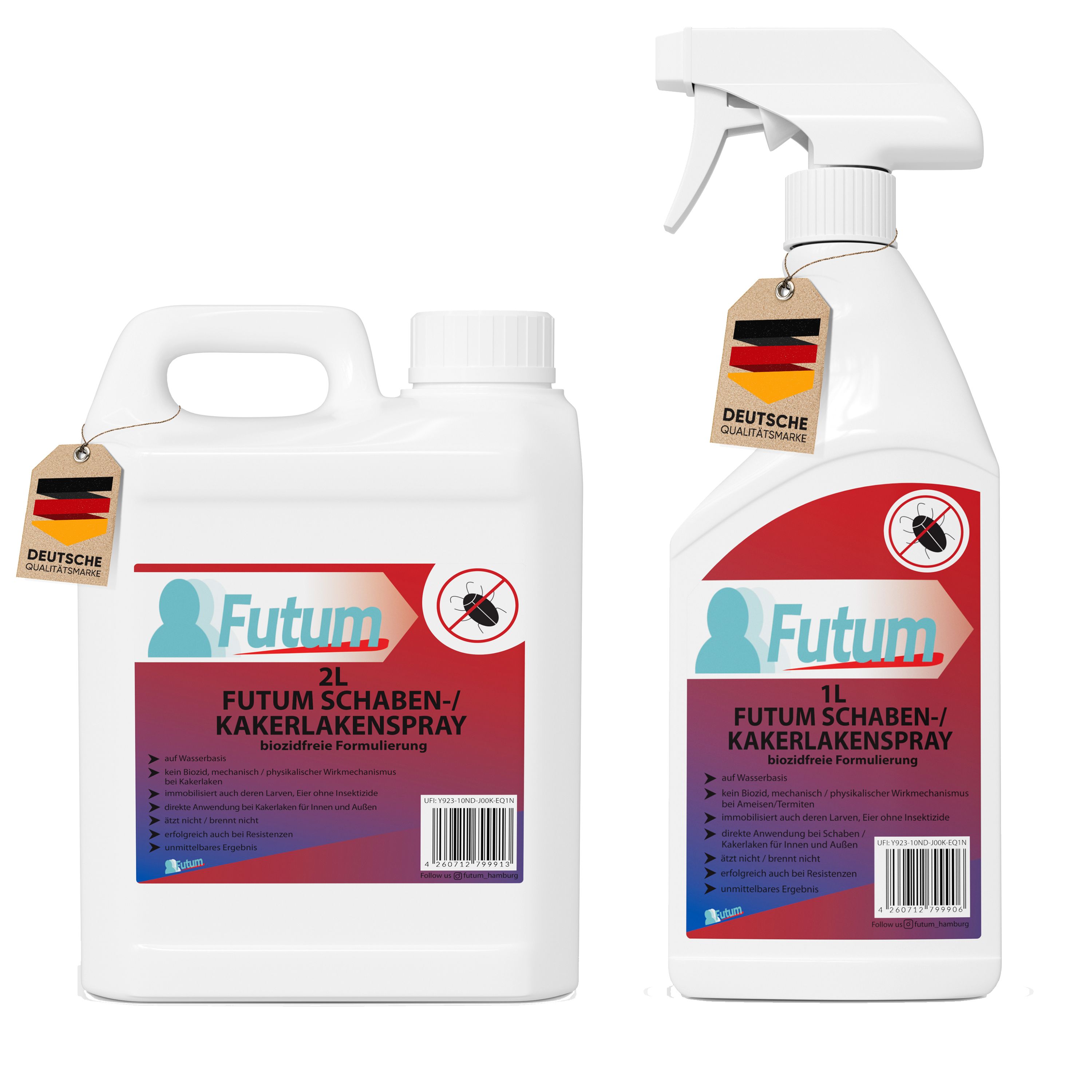 FUTUM 2L + 1L Schaben- / Kakerlakenspray