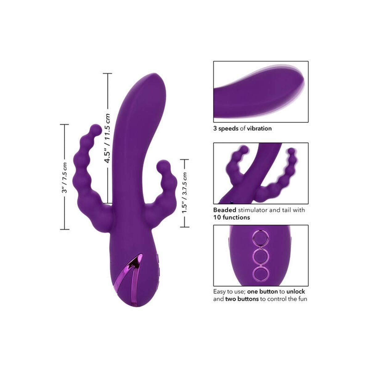 Rabbitvibrator "Long Beach Bootylicious" | 10 Vibrationsfunktionen | California Exotics