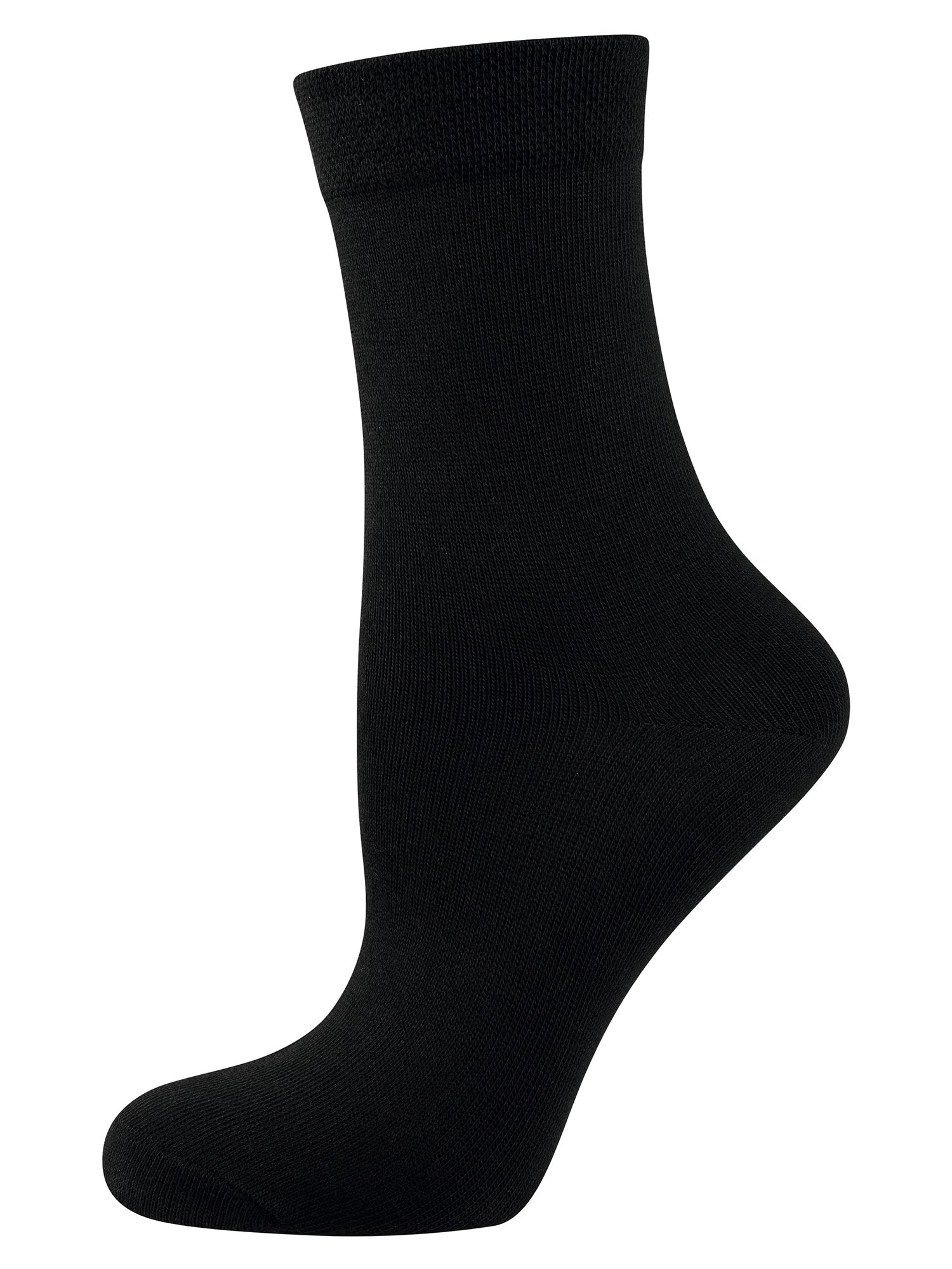 NUR DIE Socken Ohne Gummi 3er Pack - schwarz - 39-42