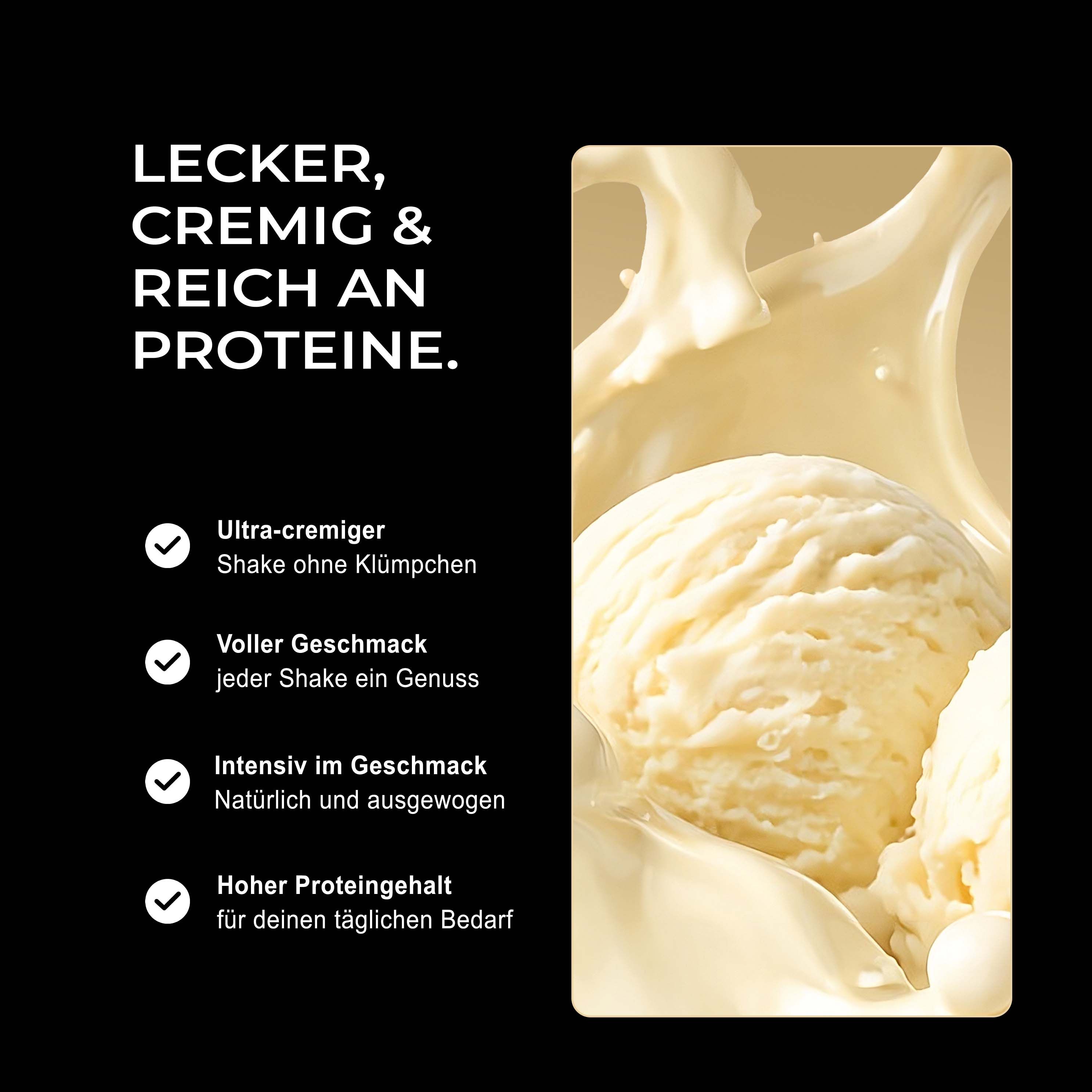 Neosupps Vision Whey Vanilla Cream, 750g, Eiweiss Protein Pulver, zum Muskelaufbau und Abnehmen