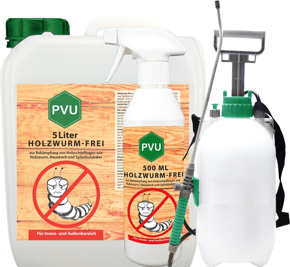 PVU Holzwurmspray zur Bekämpfung von Holwürmern und Holz Schädlingen