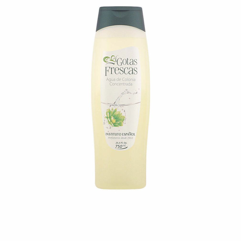 Gotas Frescas Eau de Cologne Flasche mit 750ml Inhalt und grünem Deckel.