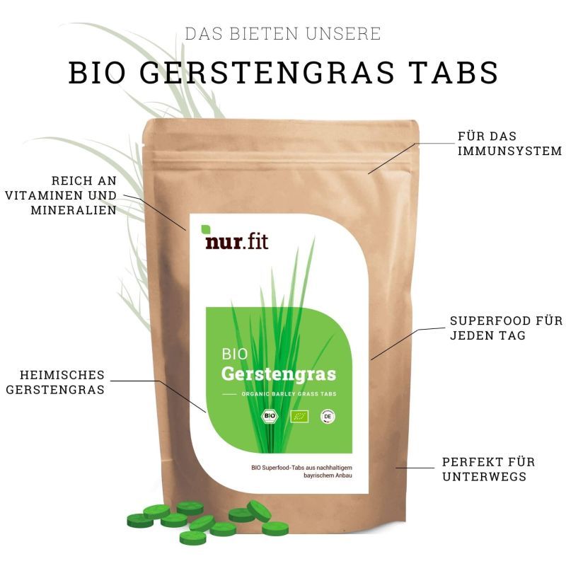 nur.fit BIO Gerstengras Tabs