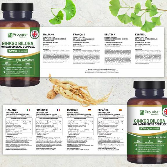 Prowise Healthcare - Ginkgo Biloba und koreanischer Ginseng