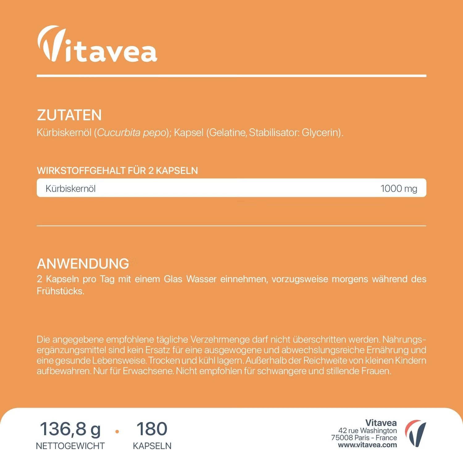 Vitavea Kürbiskernöl