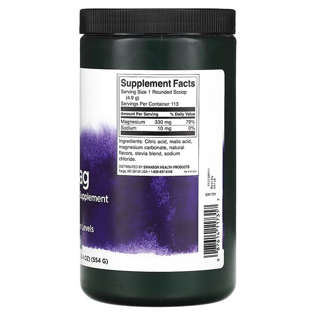 Rückseite einer grünen Dose mit schwarzem Deckel. Enthält Nährwertangaben und Zutatenliste. Marke: SWANSON.