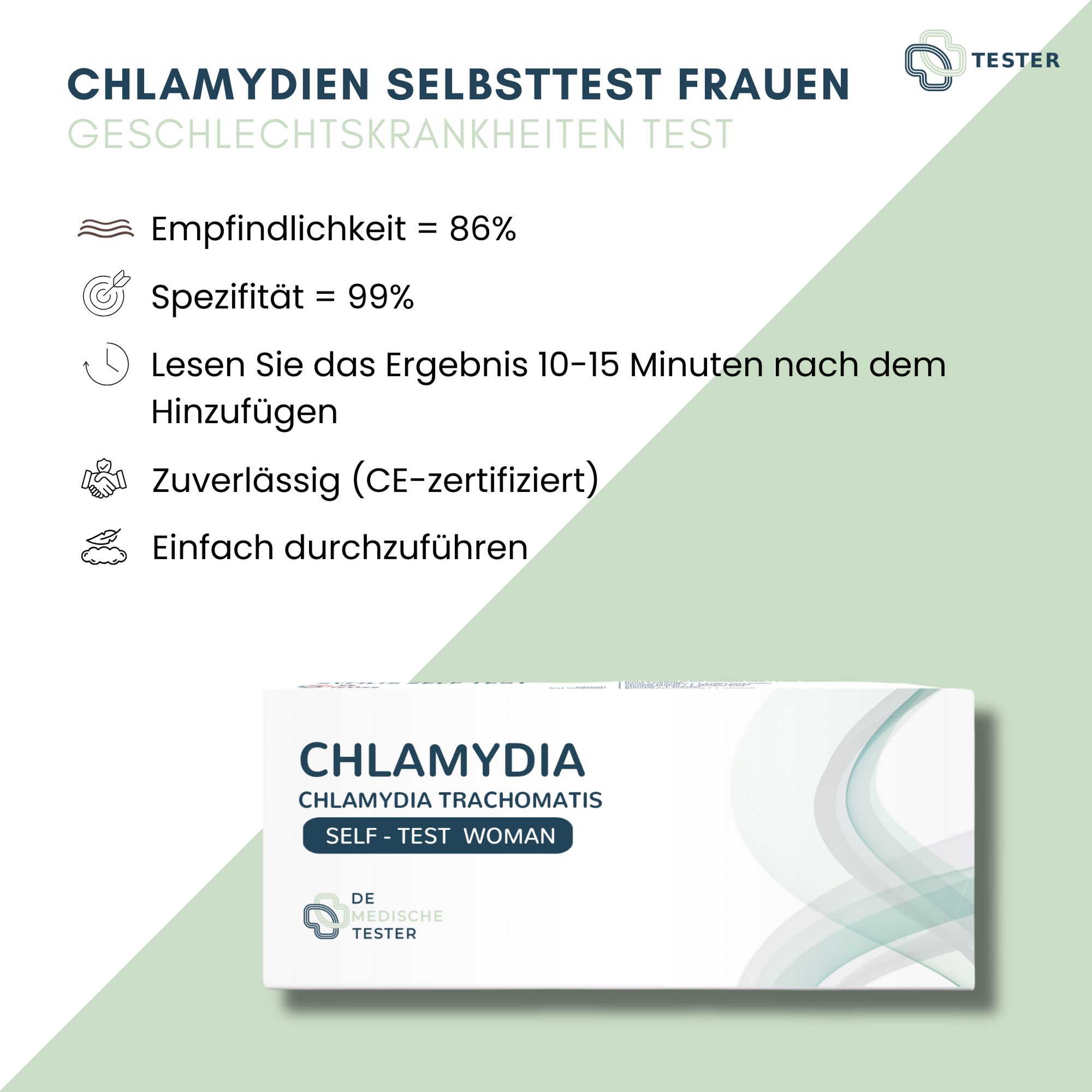 Chlamydien Selbsttest Frauen - Chlamydien-Schnelltest - Seschlechtskrankheiten - The Tester