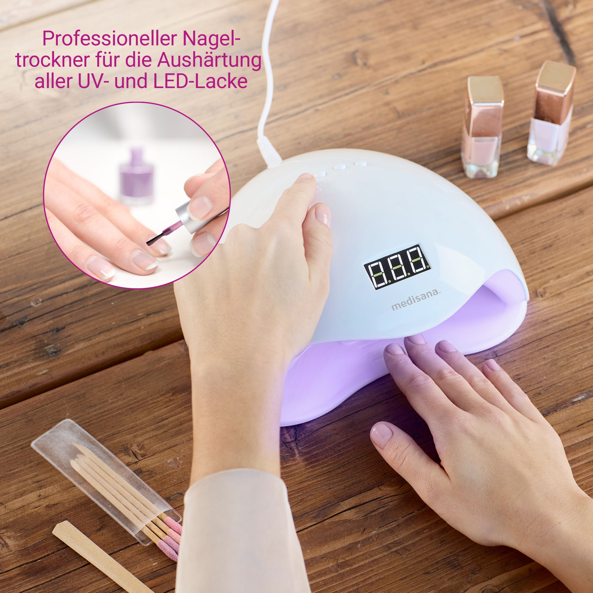 medisana ND 880 UV-Nagelhärter - Nageltrockner für Acryl, UV- und LED-Gel Lacken