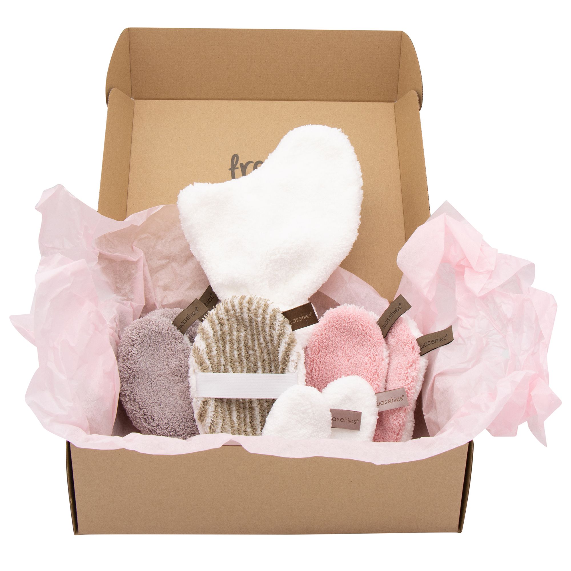 waschies Zero Waste Box - Set (Waschhandschuh, waschies, Peeling-Pad, Toner-Pad)