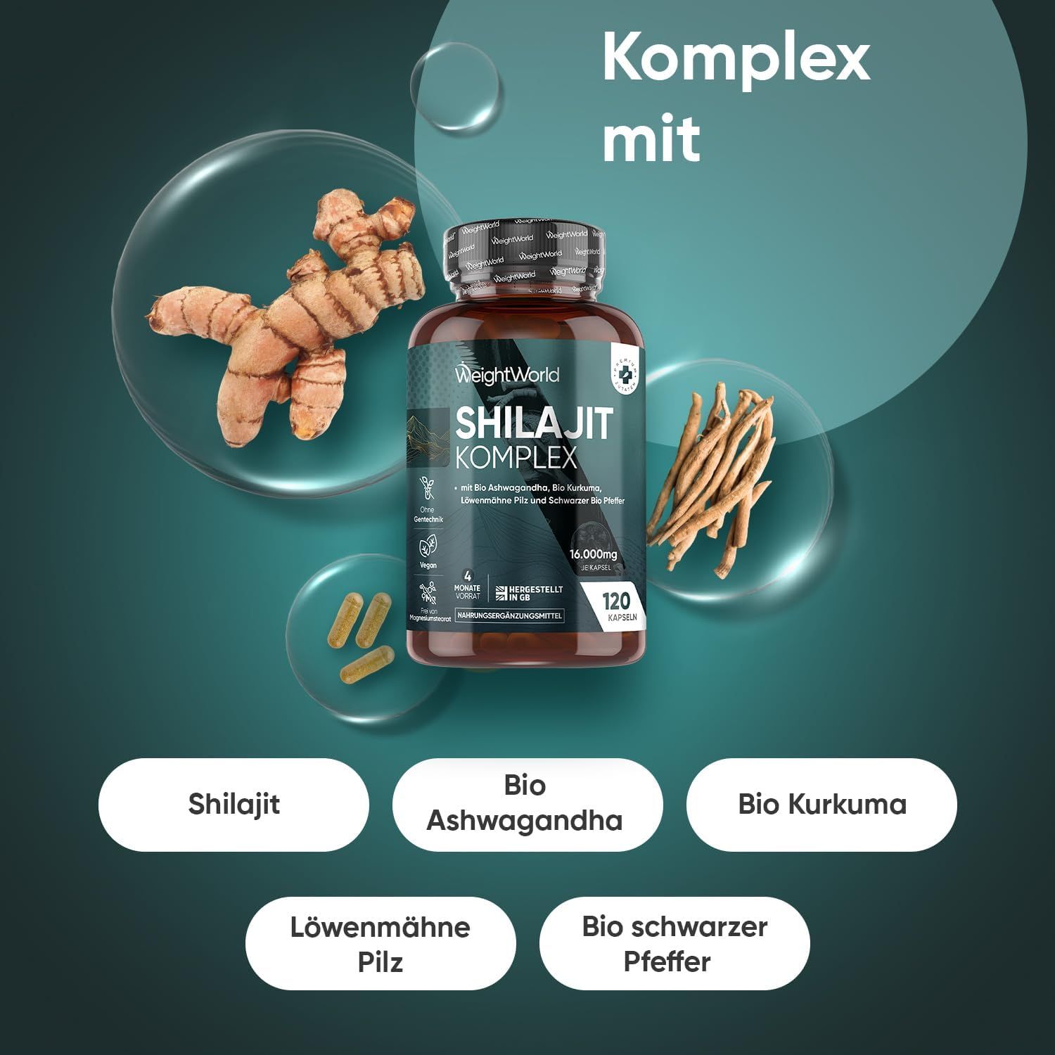 WeightWorld Himalaya Shilajit (Mumijo) Komplex Kapseln