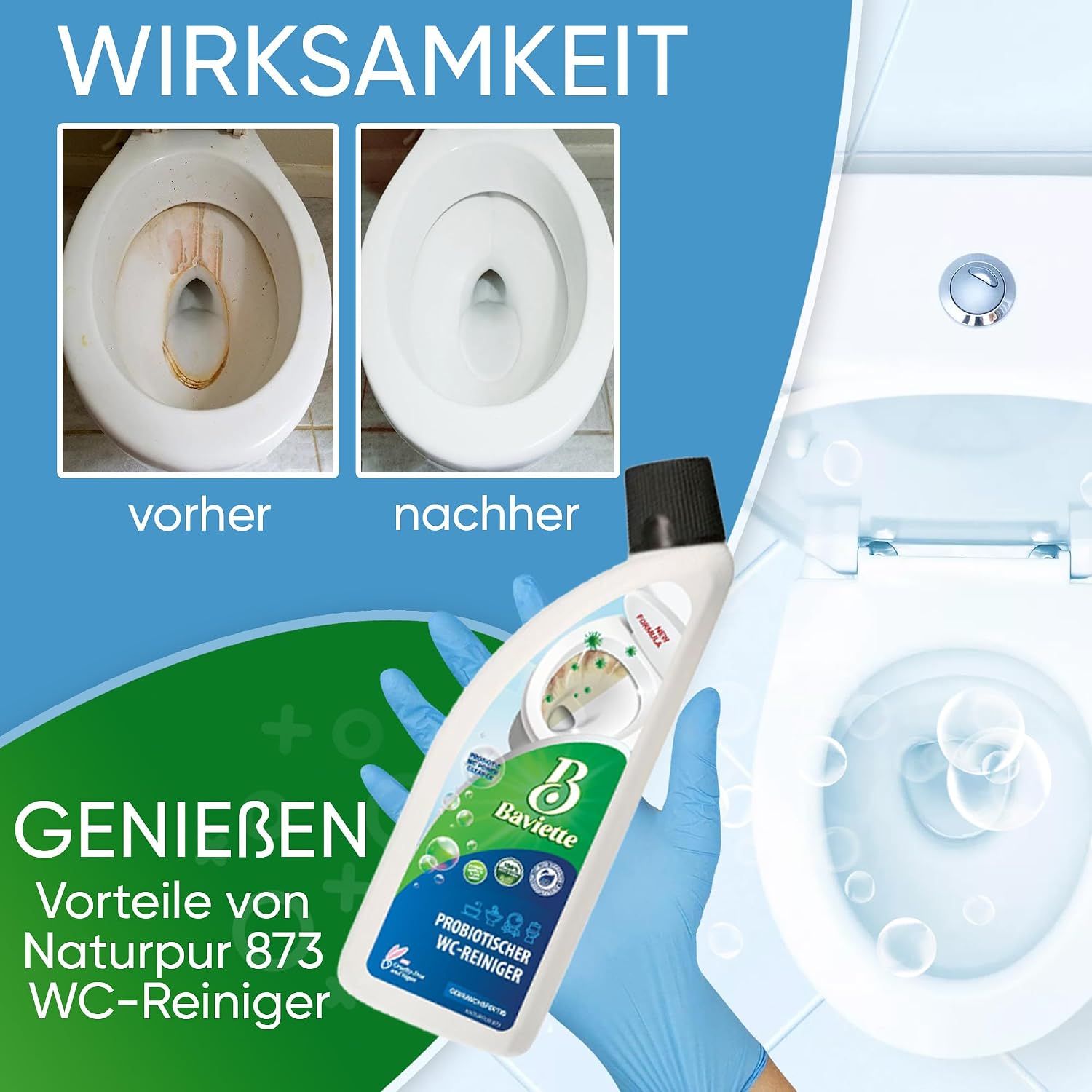 Baviette Probiotischer WC-Reiniger inkl. Bimsstein