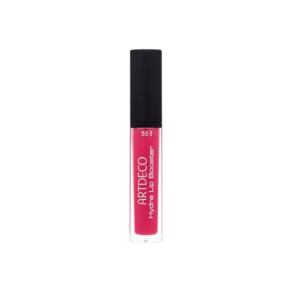 Artdeco Hydra Lip Booster 55. Translucent Hot Pink. Schwarzer Deckel. Produkt steht.