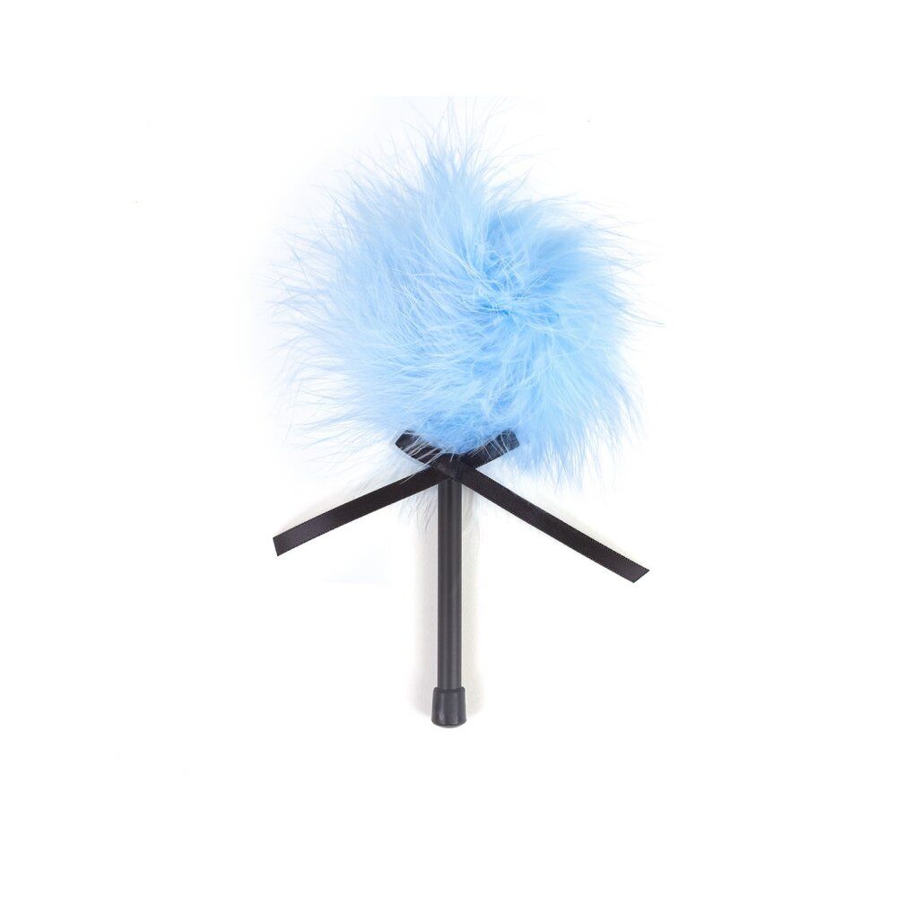 Secretplay light blue marabou duster