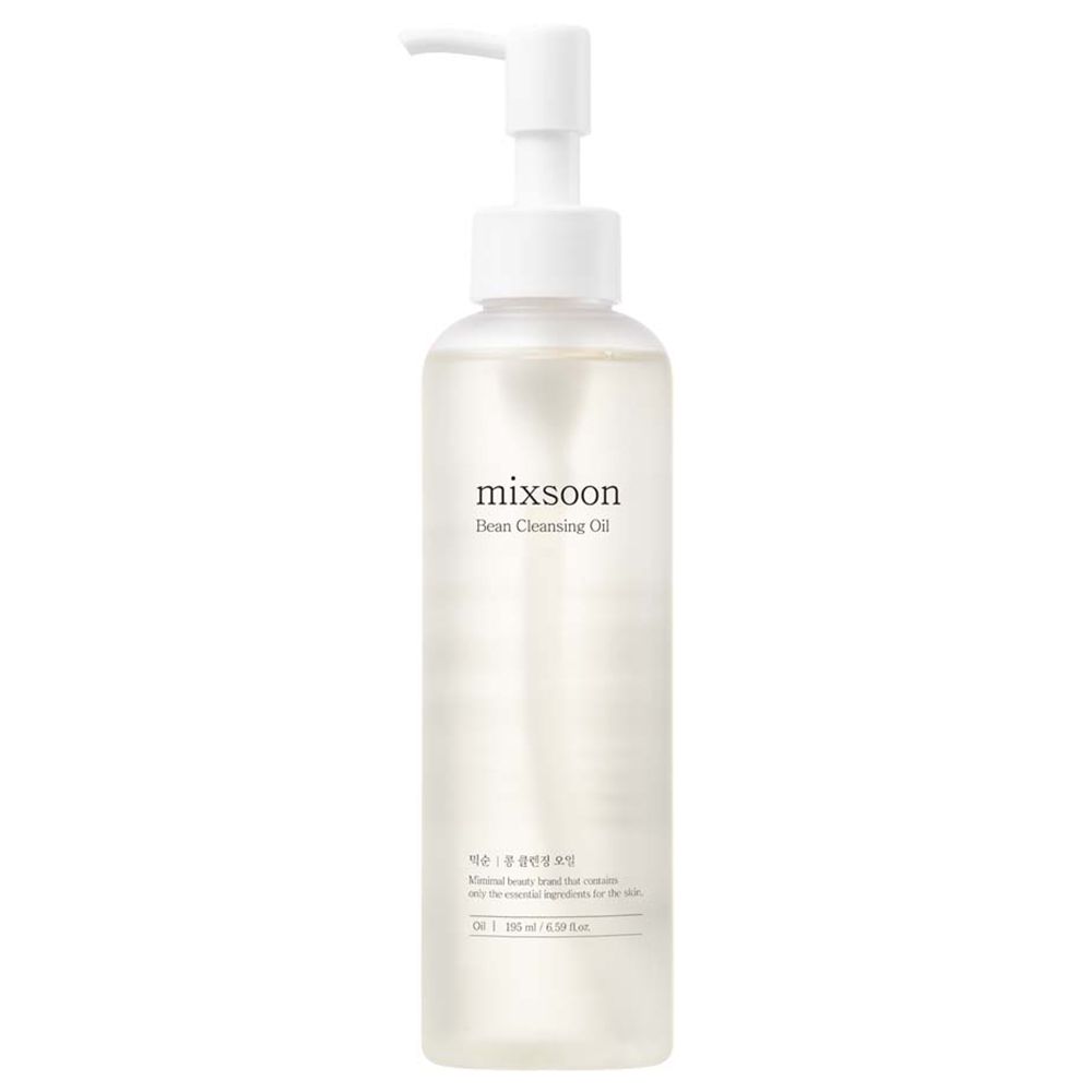 mixsoon Bean Cleansing Oil in transparenter Flasche mit Pumpspender.