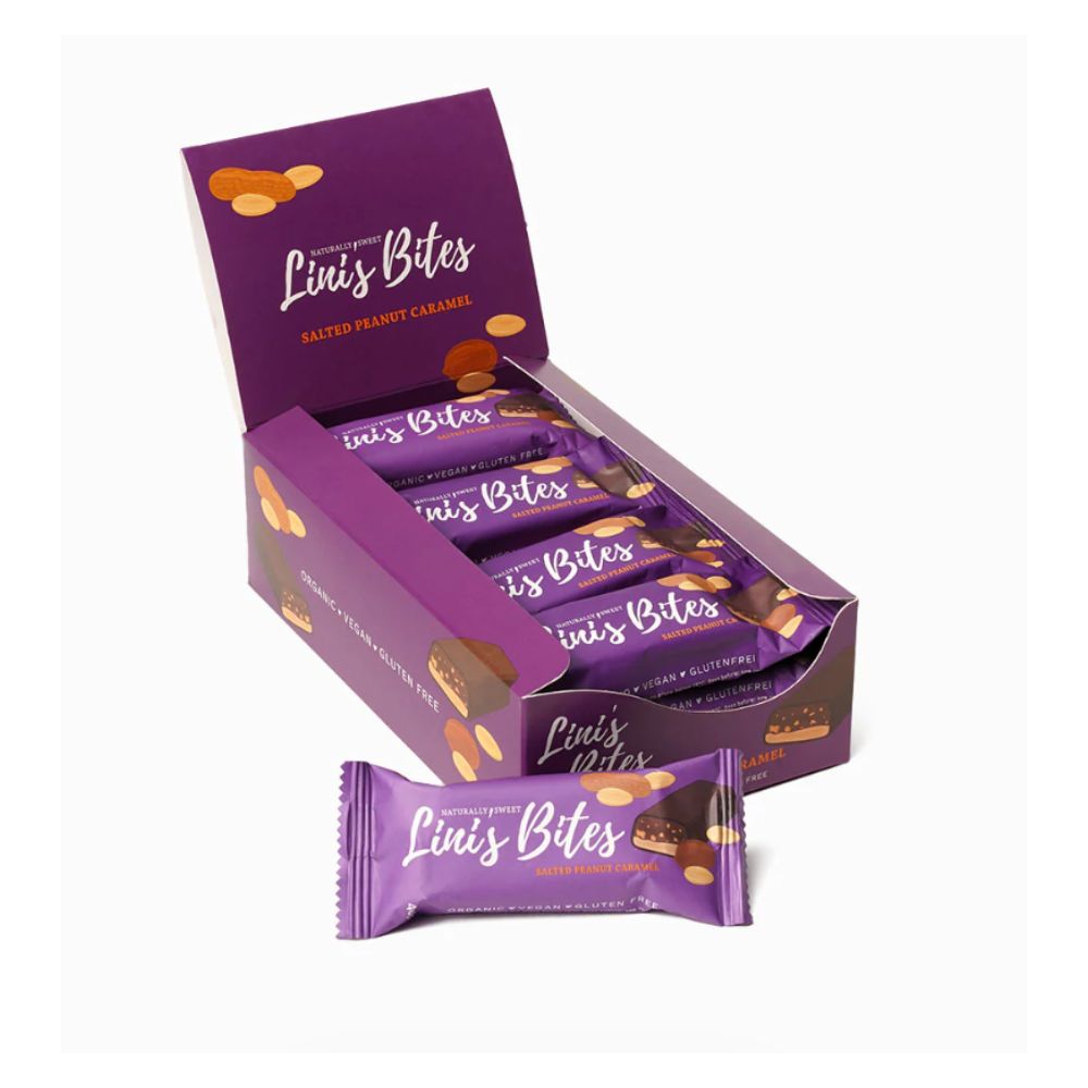 Lini's Bites Salted Peanut Caramel Bio Riegel Erdnuss Datteln