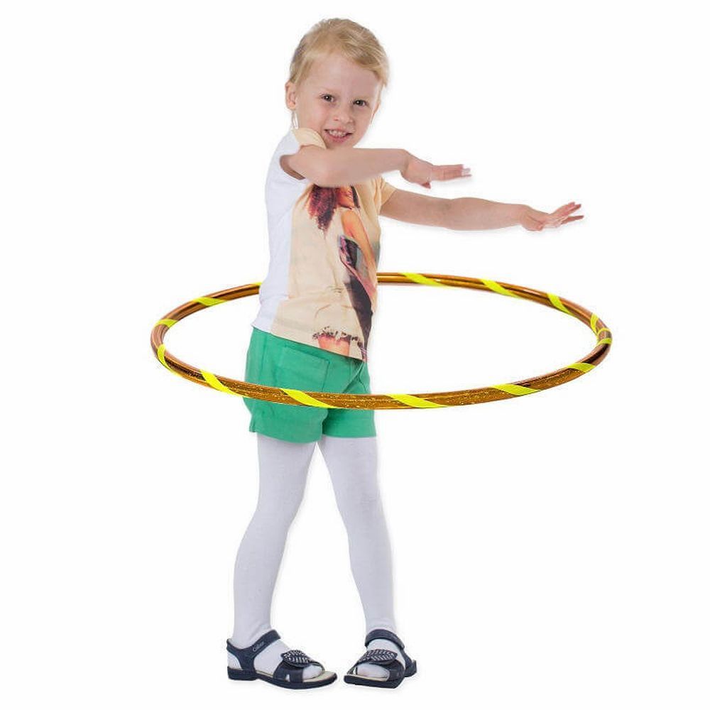 Hoopomania Super Star Kinder-Hula-Hoop | Ø 80 cm | Gelb-Gelb