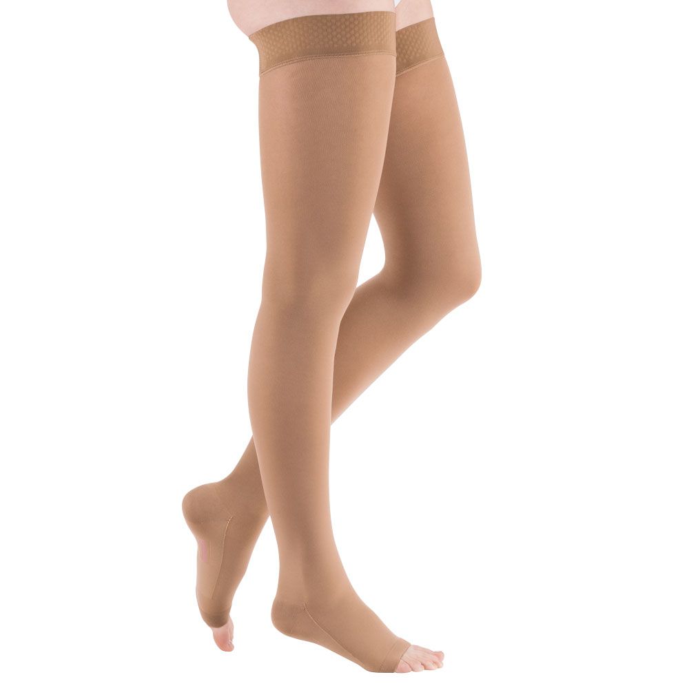 mediven comfort CCL2 AG Kompressionsstrümpfe normal (72-83 cm) o. Fußspitze Noppenhaftband