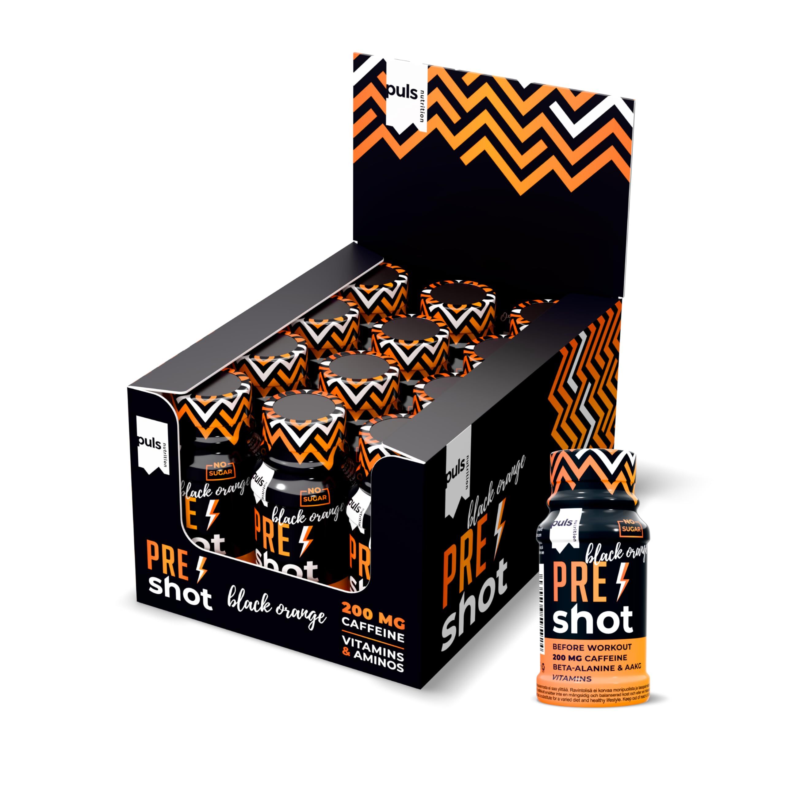 Puls Nutrition Pre Workout Shot Black Orange