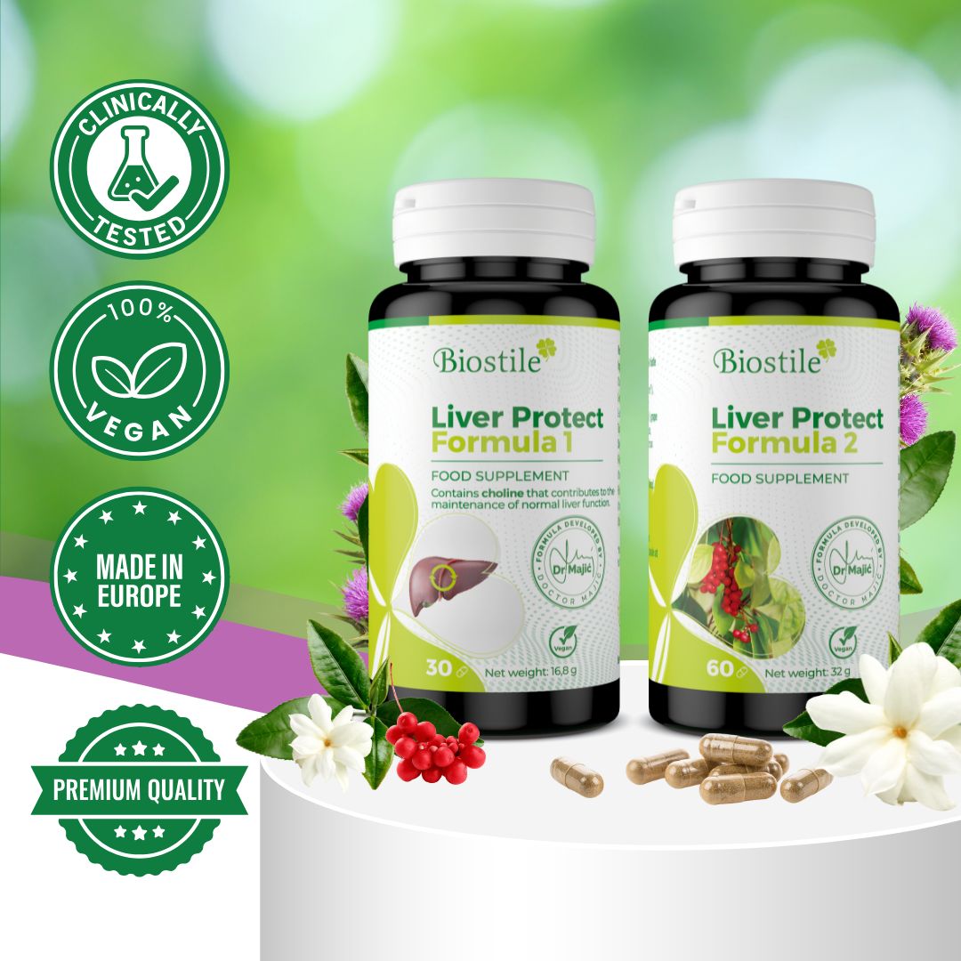 Biostile Liver Protect Formeln 1 und 2 mit Siegeln.