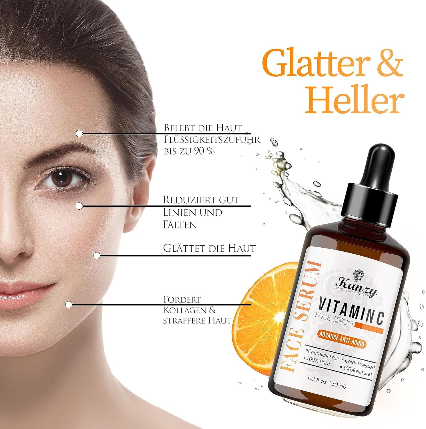 Kanzy Vitamin C Serum Gesicht