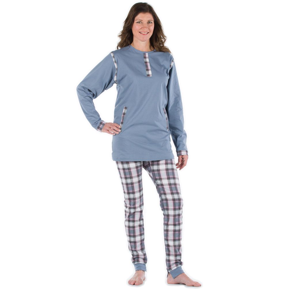 4Care Damen-Hansop-Overall lang 1081 mit Bein- und Rückenreißverschluss