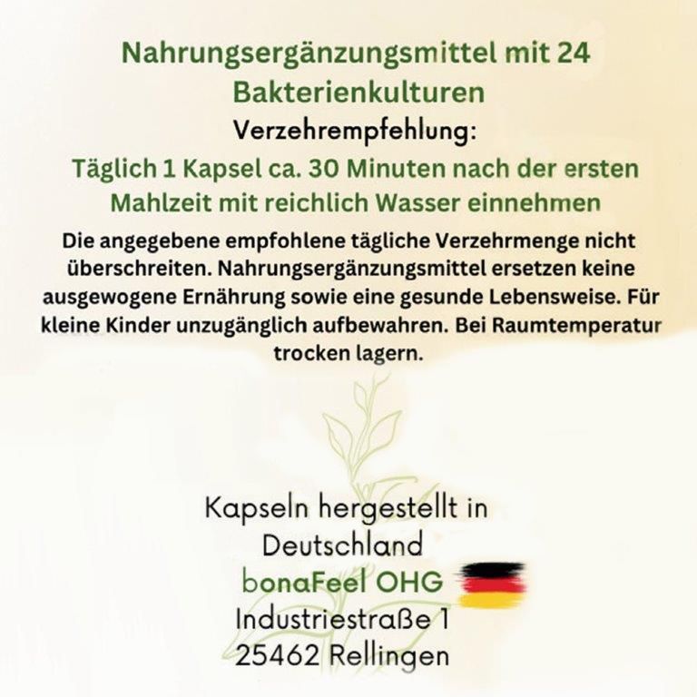 BONAVAL Biotic Kapseln -  Probiotische Kur mit 24 abgestimmten Bakterienkulturen