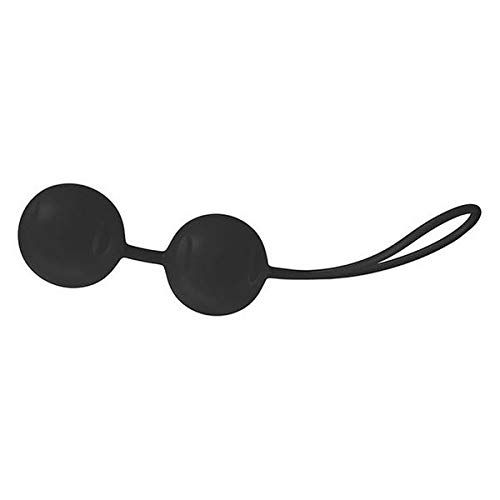 Schwarze Beckenbodentrainer-Kugeln mit Schnur.