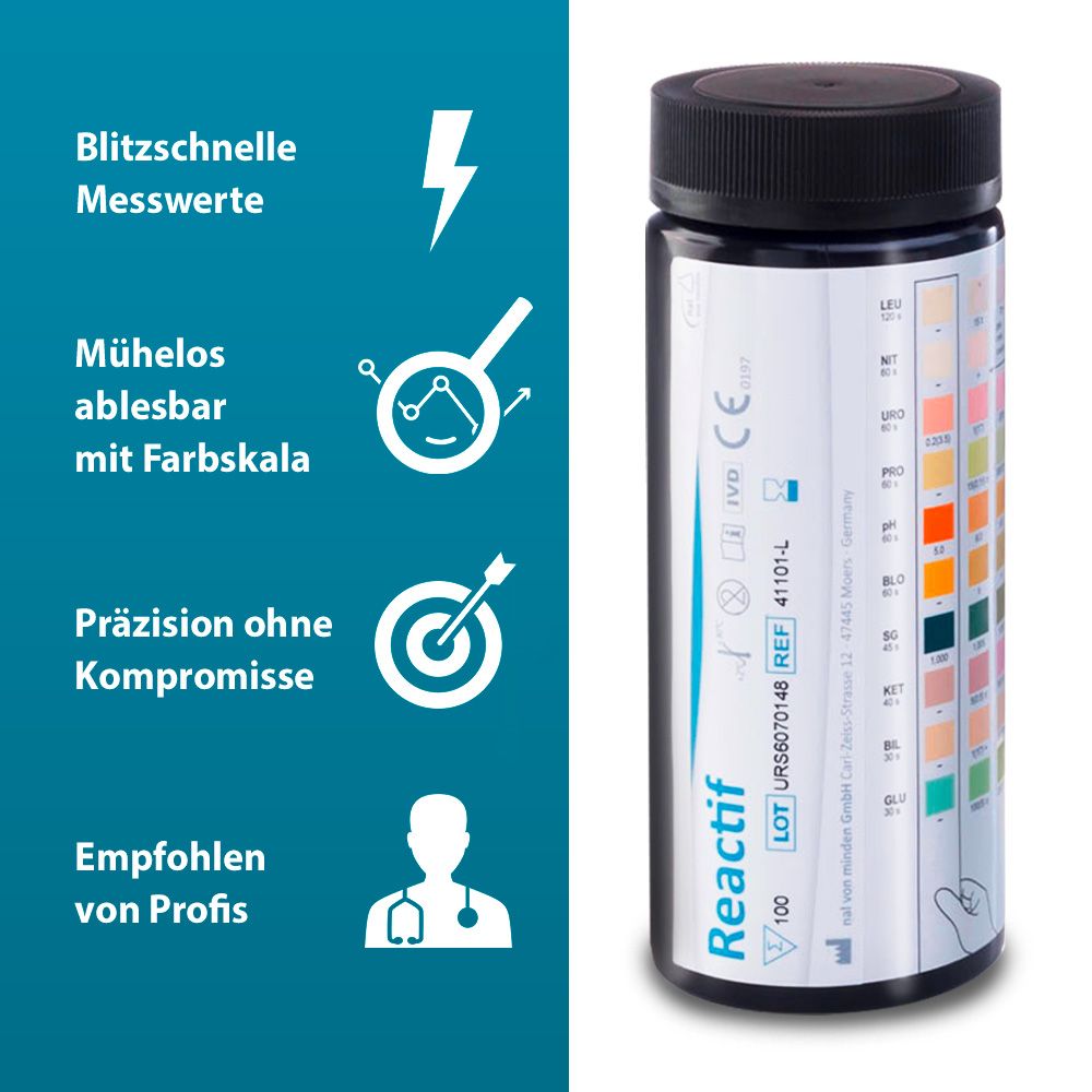 Reactif Gesundheitstest - Urin Teststreifen für 10 Parameter