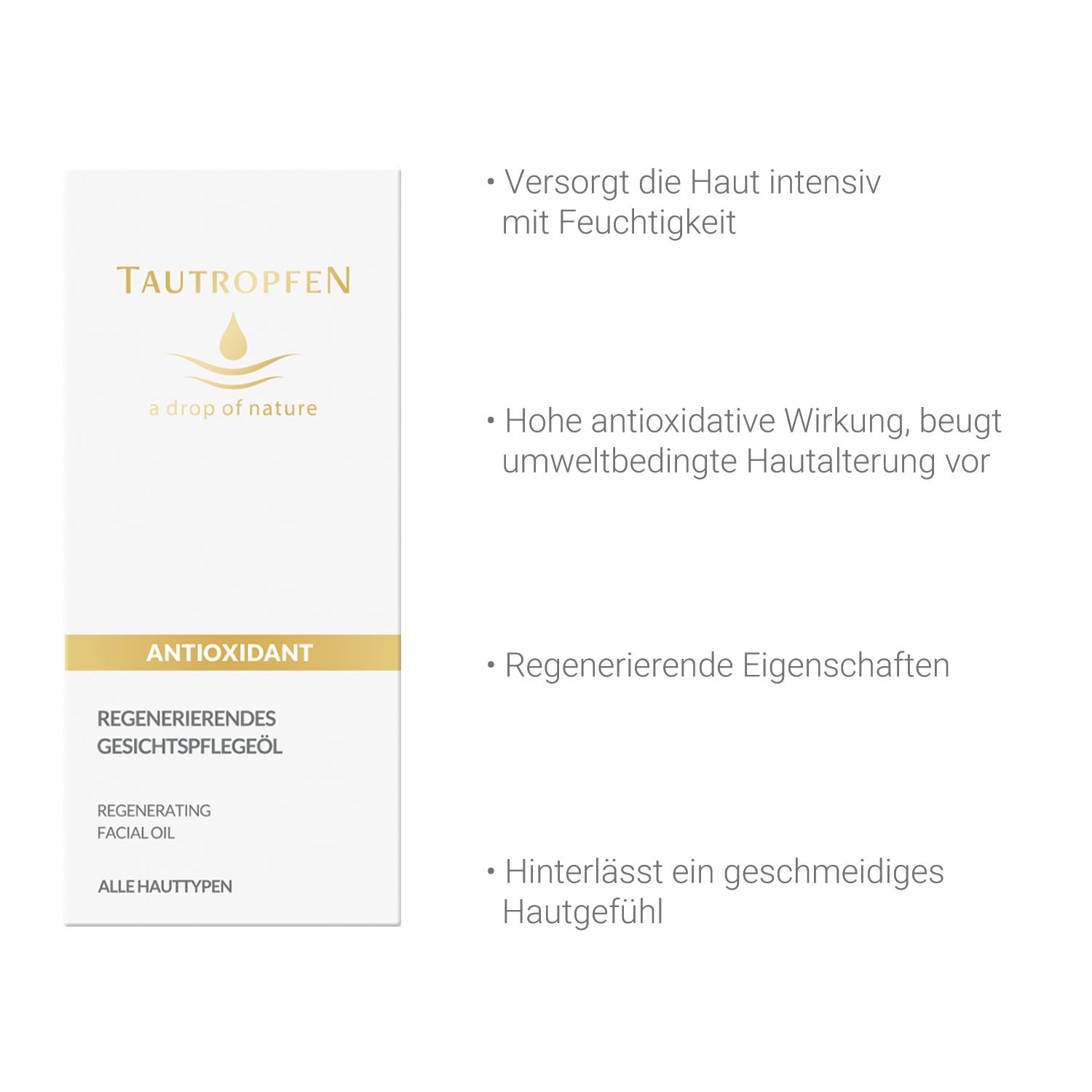 TAUTROPFEN-Regenerierendes Gesichtspflegeöl