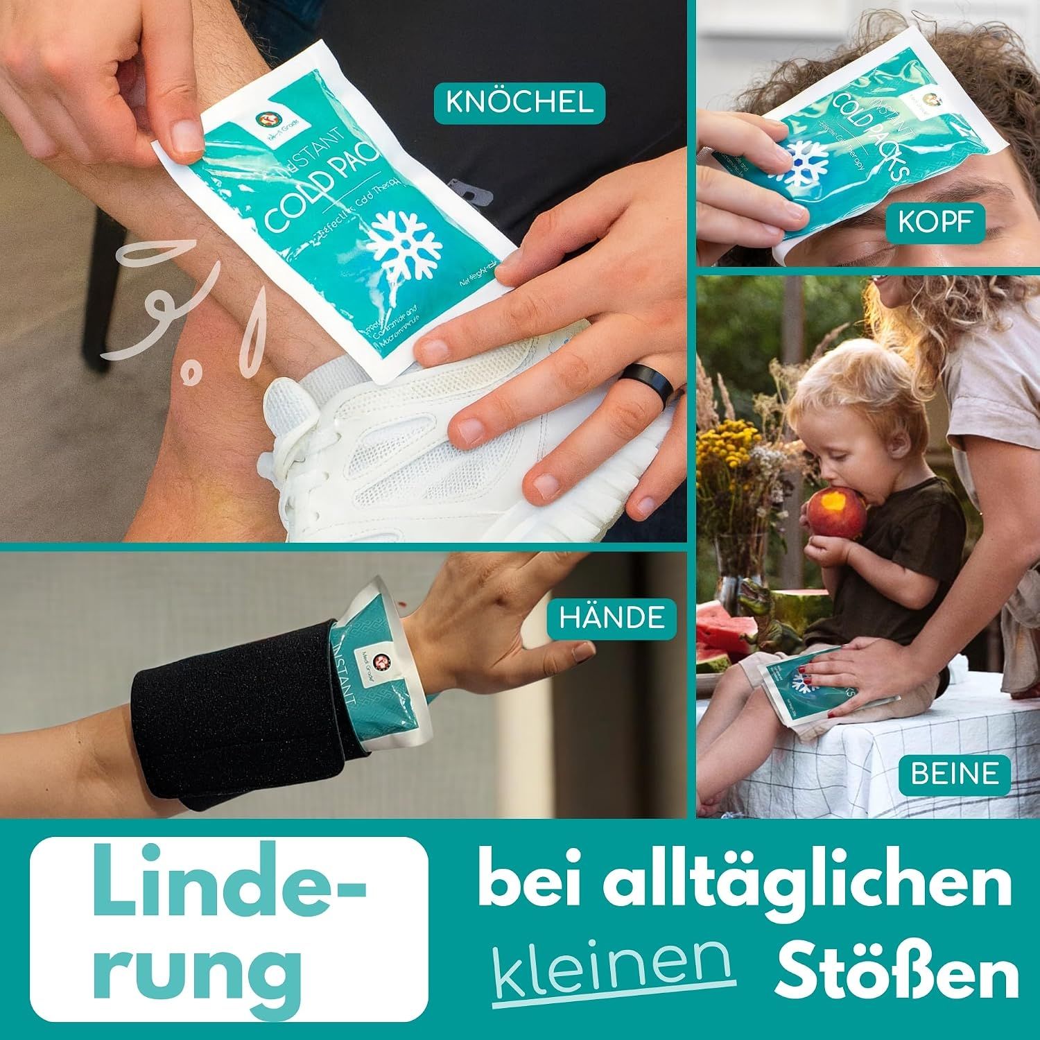 Kühlkappe "Medi Grade" für Migräne. Bedeckt Stirn, Augen, Schläfen und Hinterkopf.