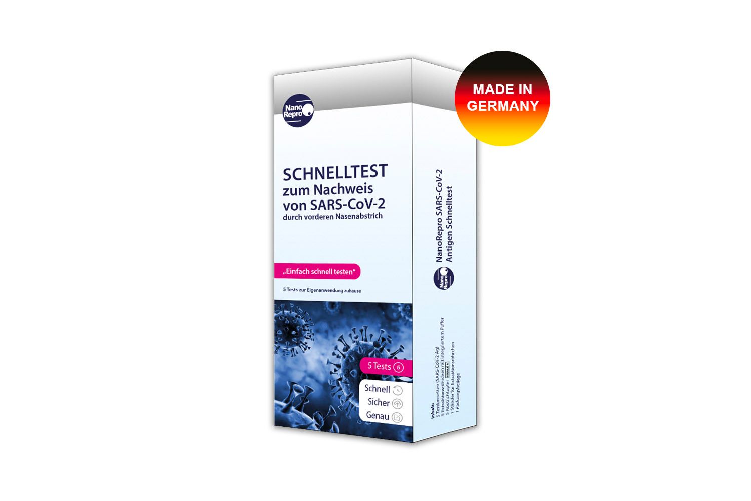 NanoRepro SARS CoV-2 Antigen Schnelltest – für Laien
