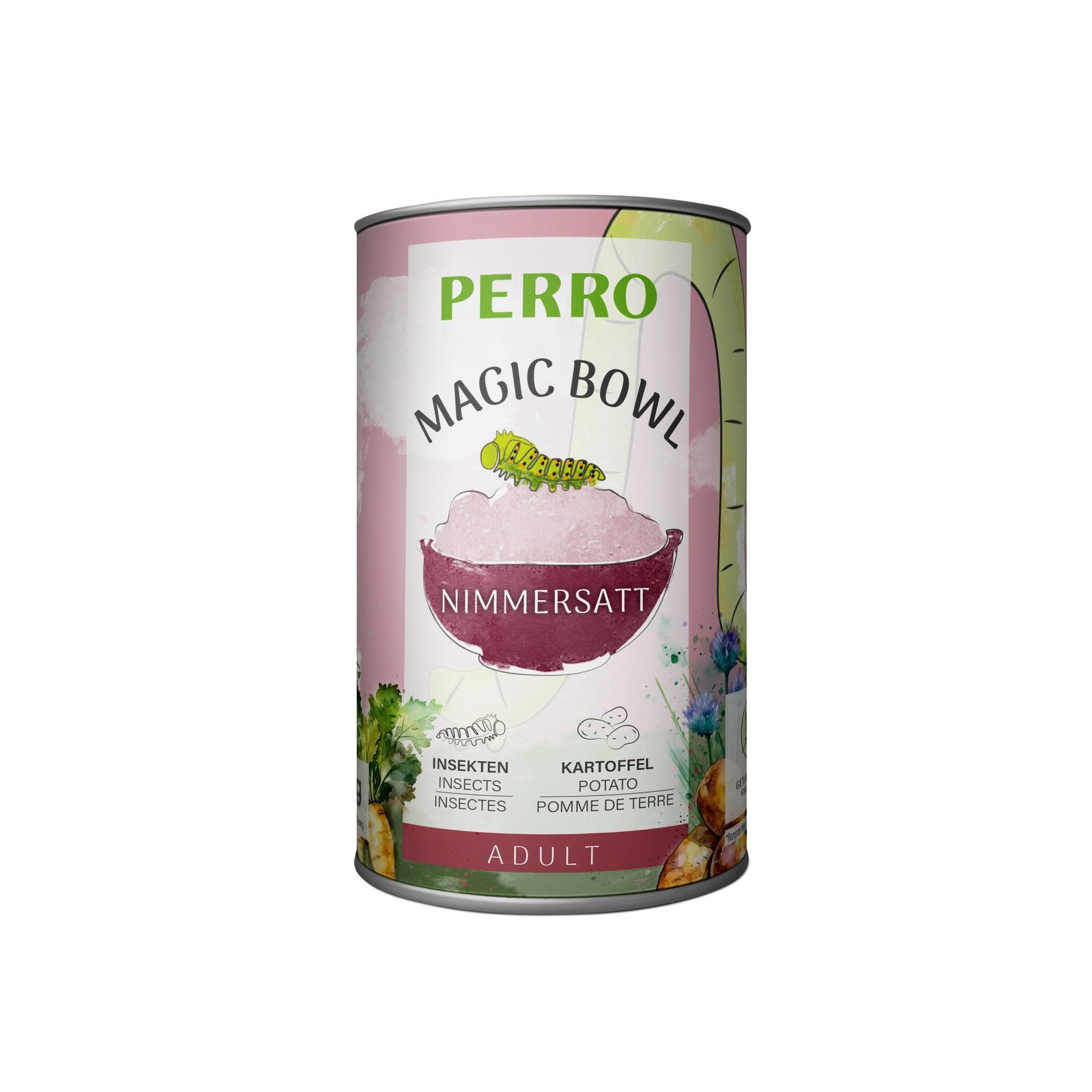 PERRO Magic Bowl Nimmersatt Insekten, Kartoffel & Pastinake Adult - Nassfutter für Hunde