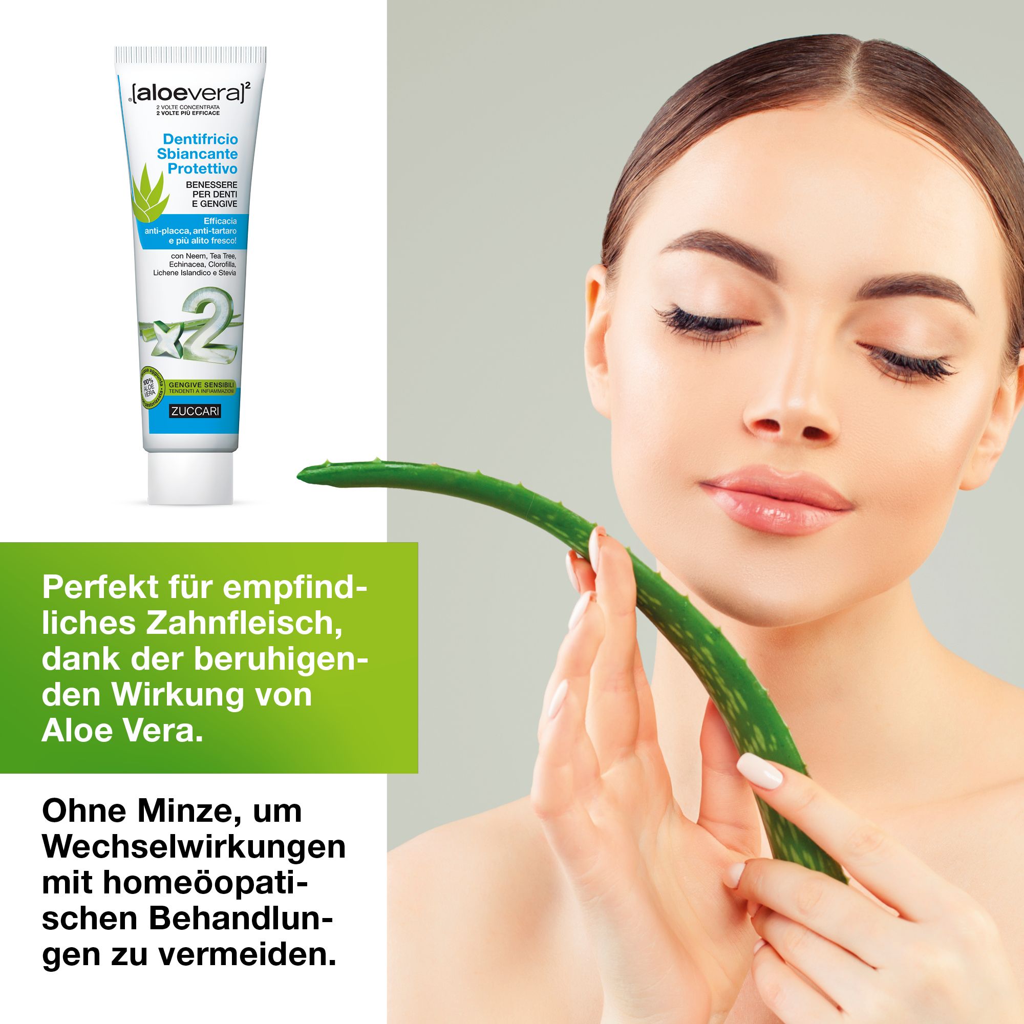 ZUCCARI [aloevera]2 schützende Whitening Zahnpasta