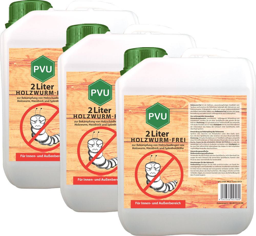 PVU Holzwurmspray zur Bekämpfung von Holwürmern und Holz Schädlingen