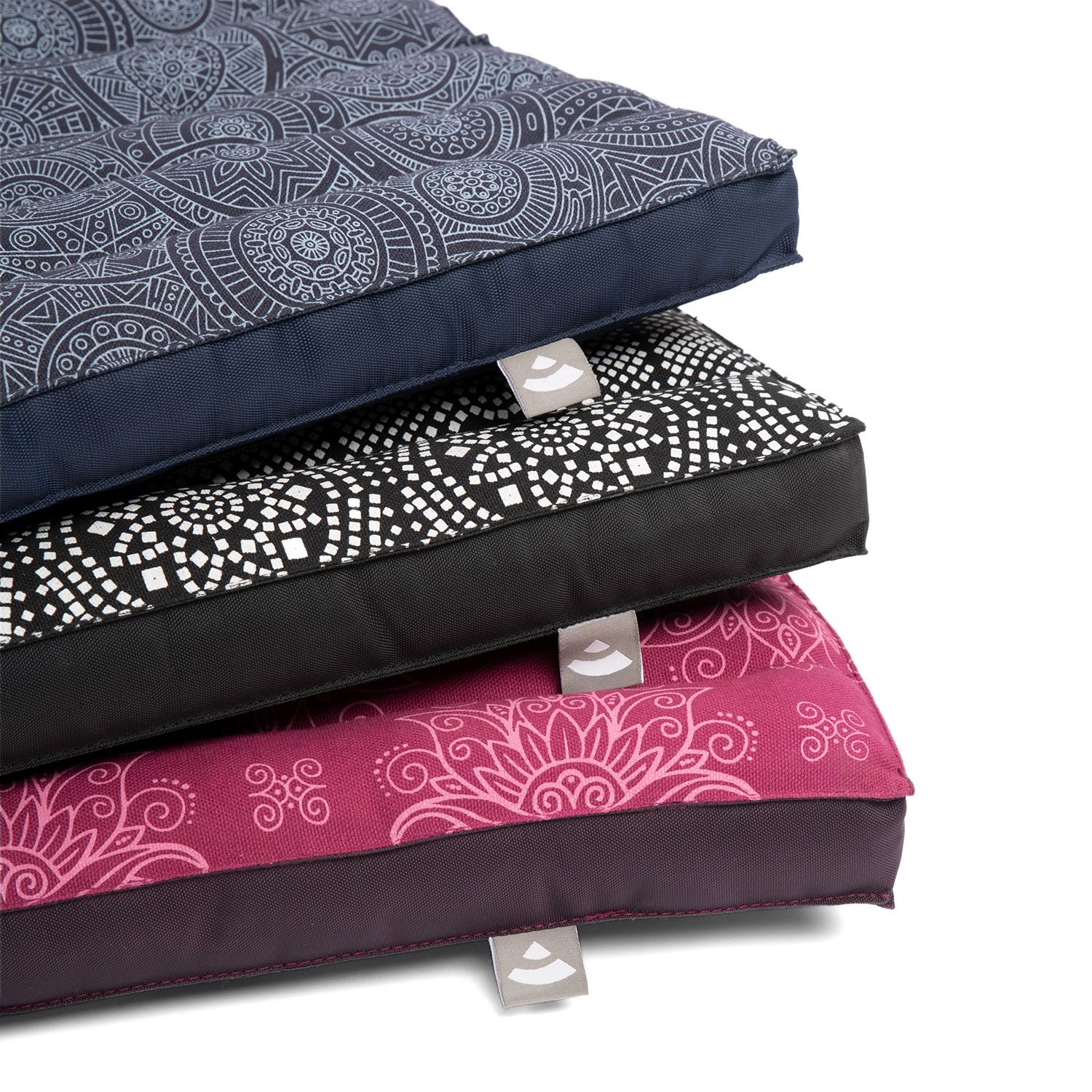 bodhi Maharaja Collection: Faltbares Reise-Meditationskissen, schwarz/weiß
