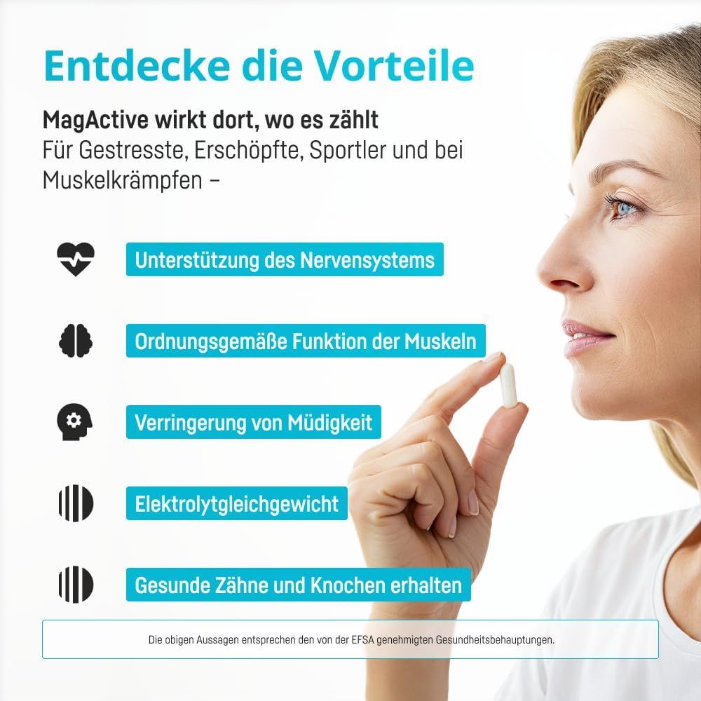 Bio Medical Pharma MagActive Magnesium Komplex mit Vitamin B6 Kapseln