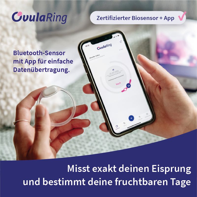 OvulaRing Zyklustracker - Kinderwunsch erfüllen und Zyklusdiagnostik (6 Monate inkl. App)