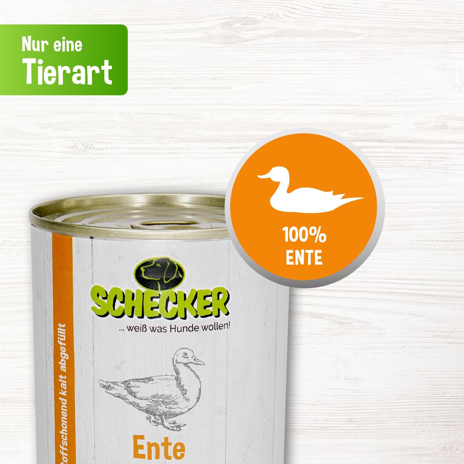 Schecker Nassfutter - 100 % Ente PUR