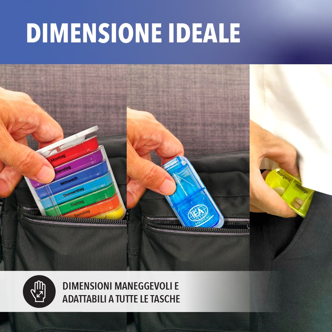 IEA Medical Medikamentenbox und Tablettenteiler Set