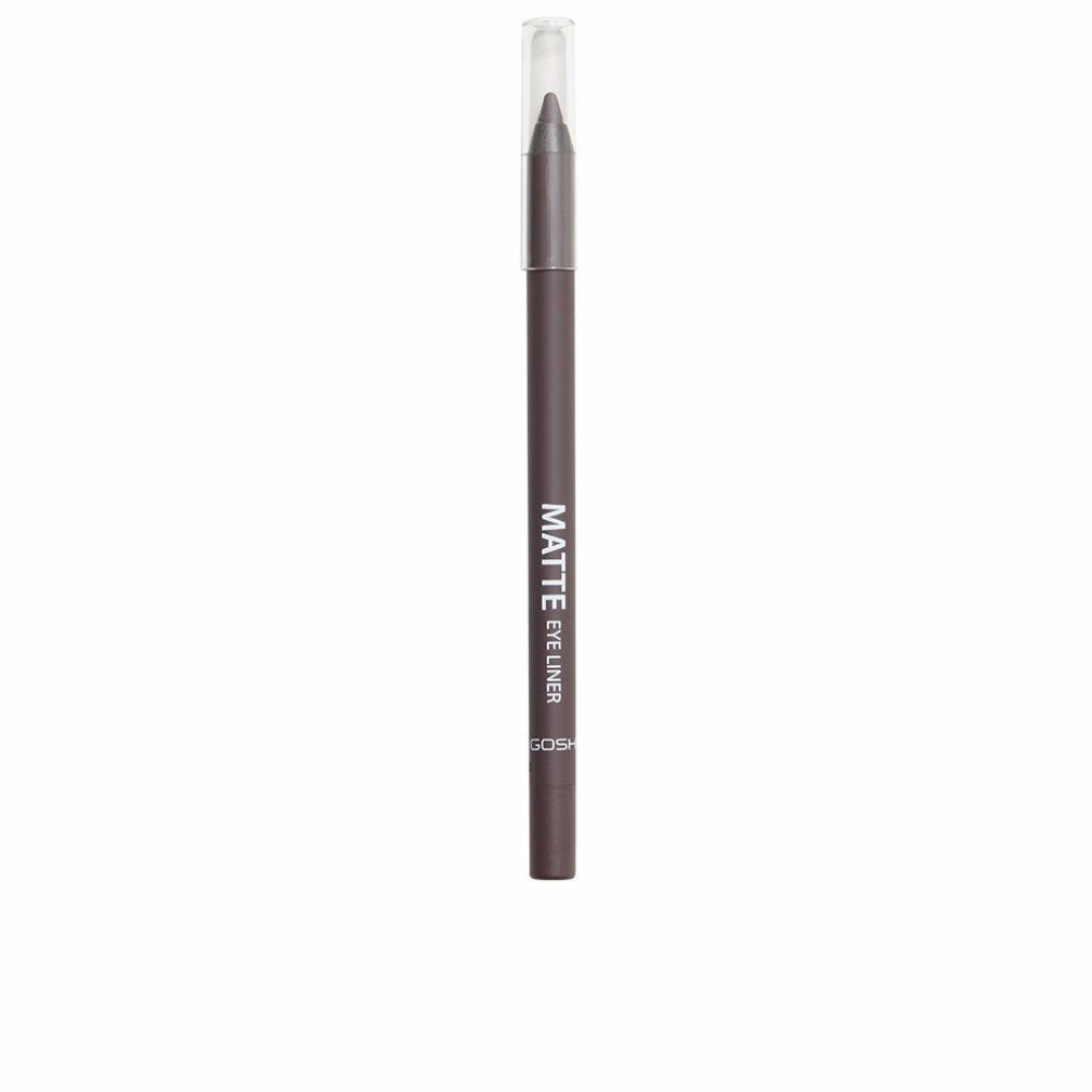 Brauner Gosh Matte Eyeliner. Aufschrift "MATTE EYE LINER" und "GOSH". Mit transparenter Kappe.