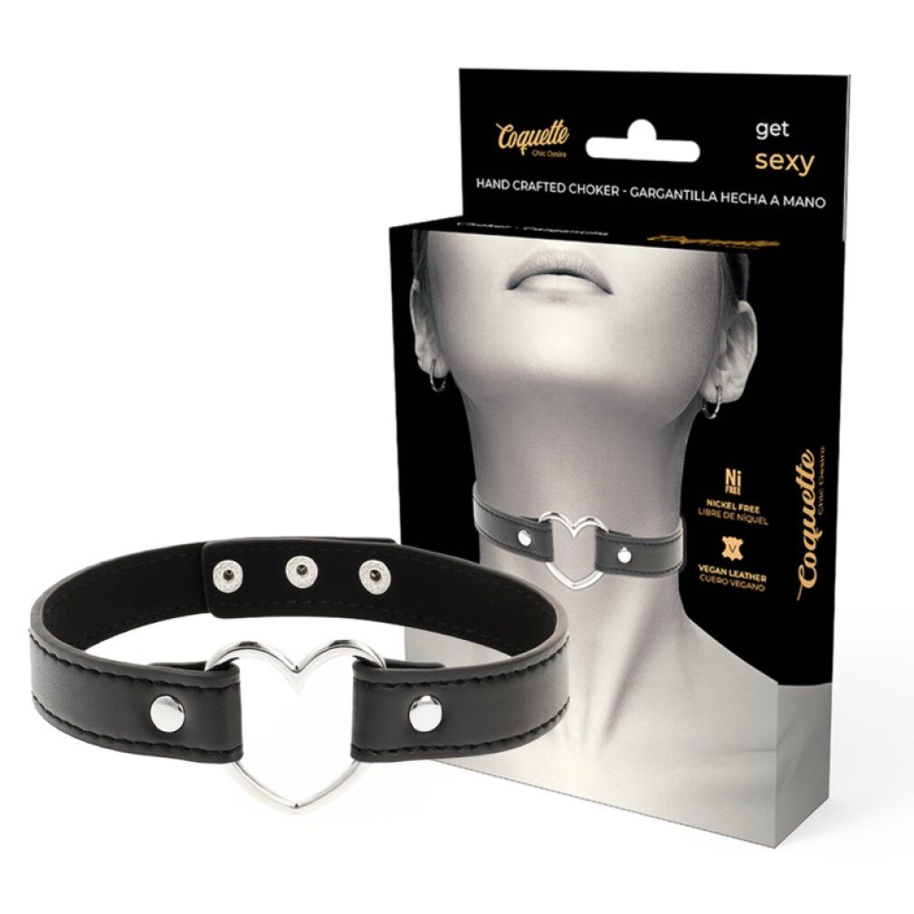 Coquette chic desire hand crafted choker heart