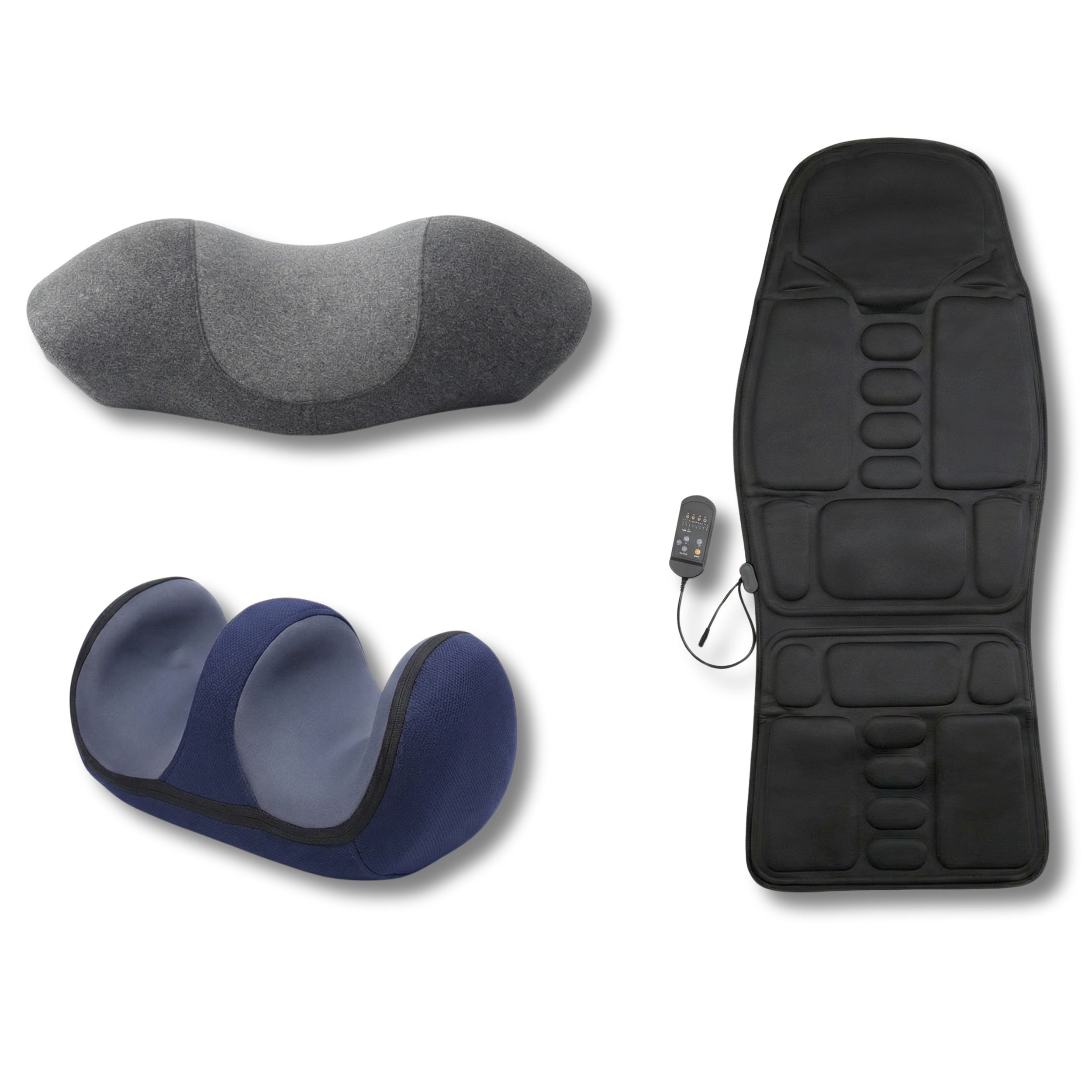 Komfort- & Entspannungsbox – Massage-Zervikalkissen, Therapiekissen, Beheizter Massagesitz