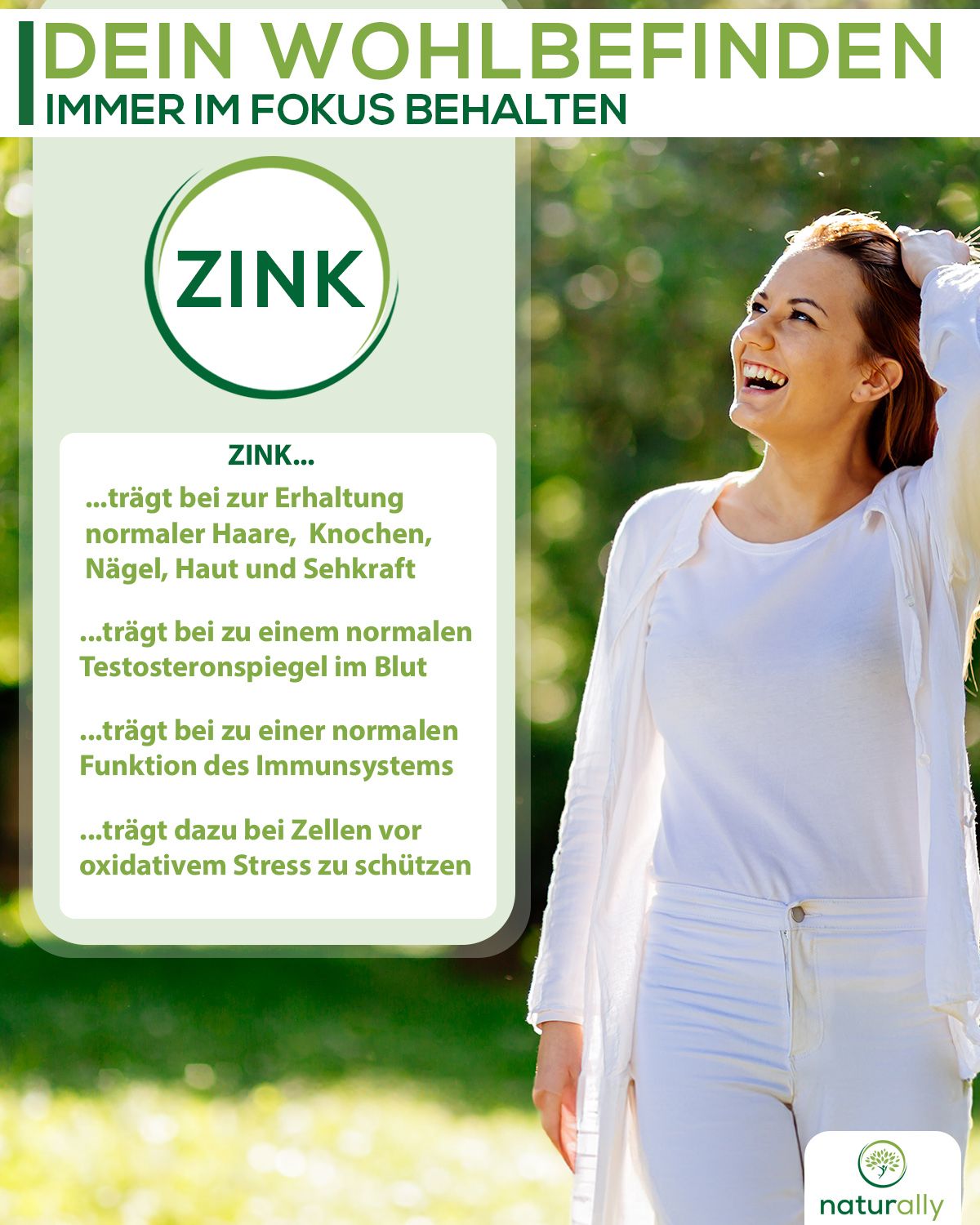 naturally Zink | für Haut, Haare & Nägel